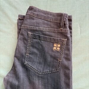 BCBGeneration Lava Bootcut Denim Jeans Dark‎ Wash Embroidered Pockets